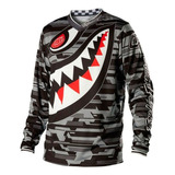 Camisa Piloto Motocross Masculina Troy Lee Gp P-51 Cinza