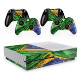 Skin Adesivo Protetor Para X Box One S E Controles Brasil B3