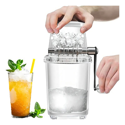 Triturador De Hielo Manual Doméstico De Pequeño Tamaño Transparente Y De Múltiples Usos Para Hacer Helados Raspados Caseros | Meses sin interés