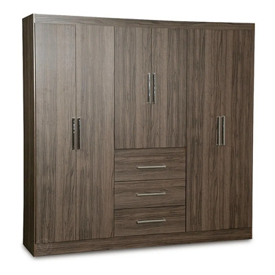 Placard Máximo Melamina 6 Puertas 3 Cajones Dakota Marrón Claro | Mismo precio en cuotas