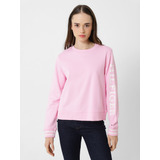 Polerón C-neck Logo  En La Manga Mujer Tommy Hilfiger Rosado