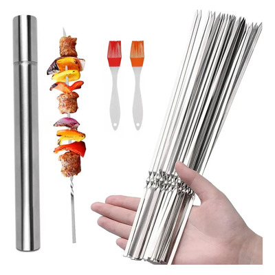 50 Pcs Pinchos Para Barbacoa De Acero Inoxidable Brochetas | MercadoLibre
