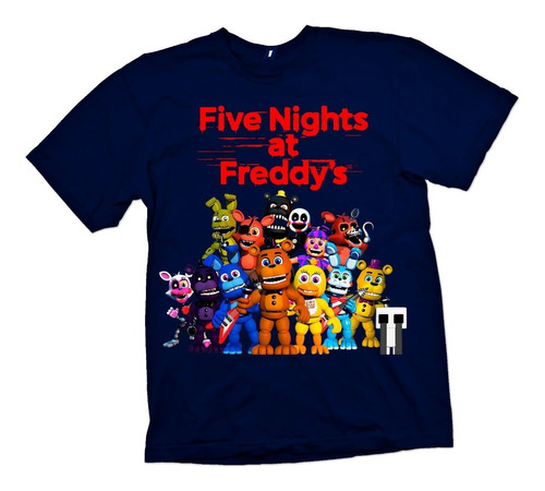 Polera Five Nights At Freddy's Unisex Estampada Dtf Cod 001