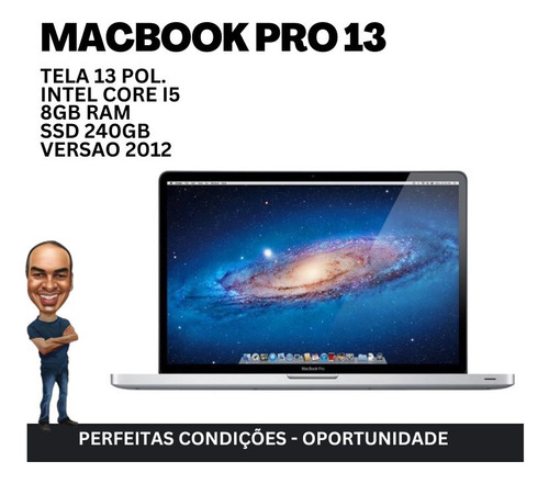 Macbook Pro 2012 13pol. I5 8gb Ram 240gb Ssd A1278