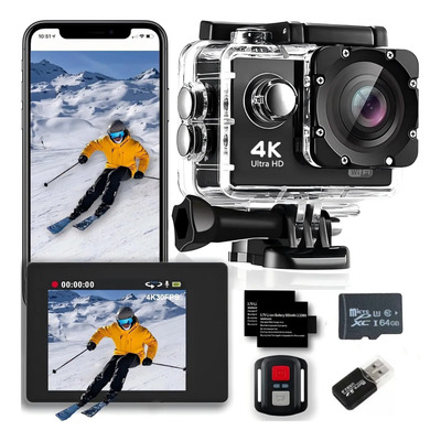 Câmera De Vídeo Submersível 4k Wifi Hd Sem Bateria .