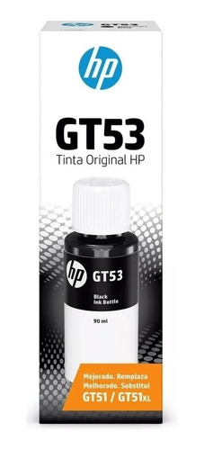 Botella Tinta Hp Gt53 Negro Original Sistemas Continuos