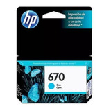 Tinta Hp 670 Cyan Original