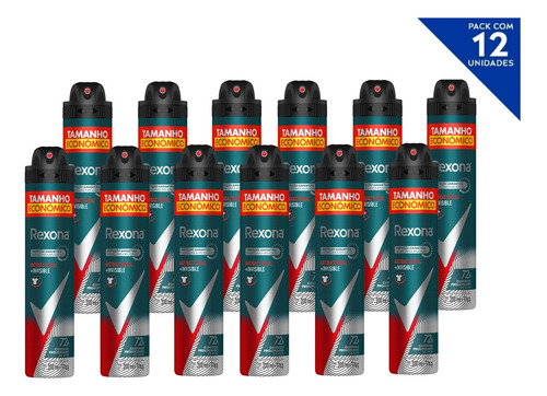Kit C/12 Desodorantes Rexona Men Grande 200ml - Diversos