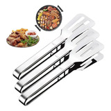 X3 Pinza Tenaza Multiuso 24cm Acero Inoxidable De Cocina Bbq