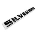 Emblema Derecho Chevrolet Silverado Negro Tipo Nuevo