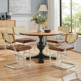 Conjunto De 4 Sillas De Comedor De Rattan Yaheetech - Estilo