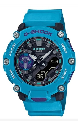 G Shock Ga 2200 2adr Original Fibra De Carbono Azul