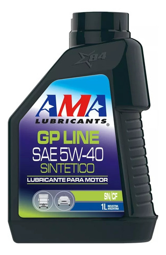 Aceite Lubricante Motor Ama Gp Sintetico 5w40 1l