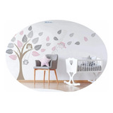 Vinilo Decorativo Infantil De Arbol Con Buho De 160x260 Cm