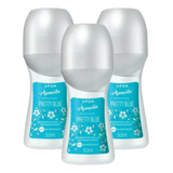3 Desodorante Roll-on Pretty Blue 50ml Aquavibe - Avon