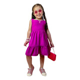 Vestido Moda Infantil Tendência Menina Blogueira Feminino