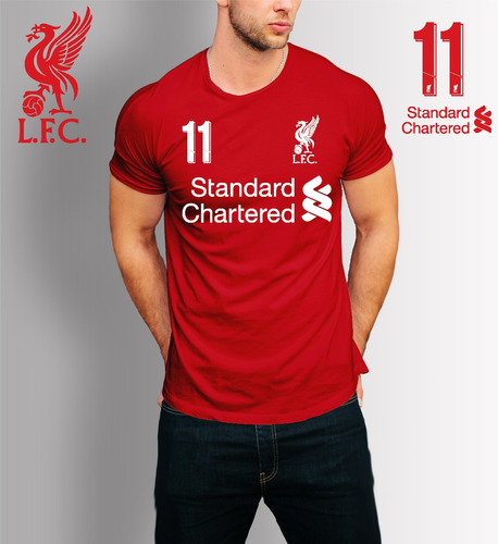 Remeras Liverpool Algodón 11 Salah, 10 Mané, 4 Virgil, Etc.