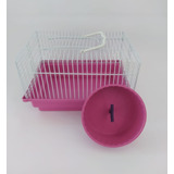 Gaiola Hamster Para Transporte Pequena Rosa