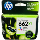 Cartucho De Tinta Hp 662xl Color De Alto Rendimiento Cz106al