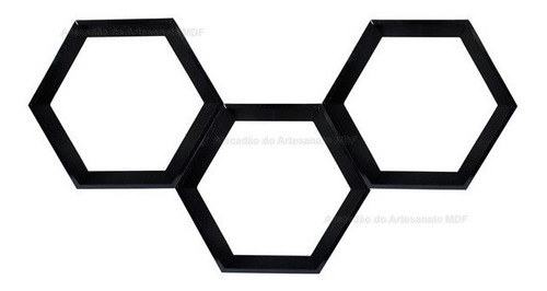 8 Nicho Colmeia Hexagonal Mdf 15mm C/15cm