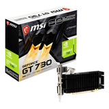 Placa De Video Nvidia Msi  Geforce 700 Series Gt 730 N730k-2gd3h/lpv1 2gb