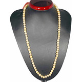 Collar Perlas Cultivadas Akoya Doradas Genuinas 7-8mm 65cm L