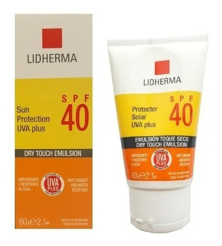 Lidherma Protector Solar Spf 40 Toque Seco No Graso - Flex