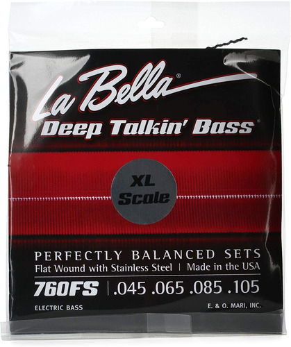 760fs Deep Talkin Bass Flatwound Bass Strings  Extra La...