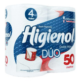 P. Higieníco Higienol Duo 2ble Hoja 50mt 4r+ Minirollo X8