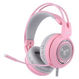 Auriculares Estereo Rosa Para Juegos Con Microfono Somic Color Pink