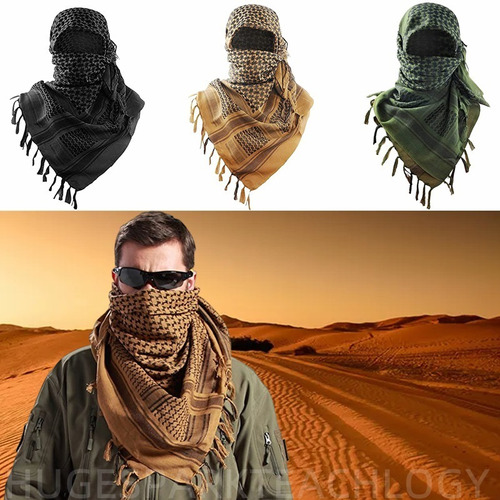 Shemagh Palestinas Bufanda Militar Algodón Multiusos, Unisex