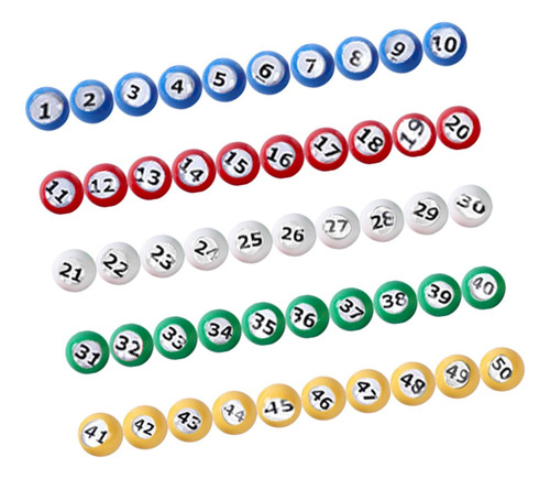 ! Bolas De Números Para Máquina De Lotería De Juegos 1 A 50