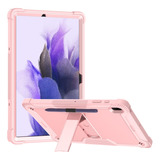 Funda Rosa De Silicona + Pc For Galaxy Tab S7 Fe