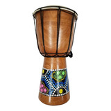 Djembe Tambor Bongo Africano Tallada Mano Ab Al Dot Art...