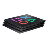 Skin Carbono Ps4 Pro Botões Playstation - Frete Grátis