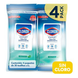 Pack Toallitas Desinfectantes Clorox Expert 4 Paquetes