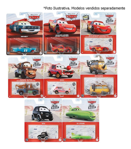 Carrinho Filme Carros Cars Disney Pixar - Metal 1/55 Mattel