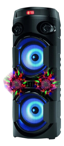 Parlante Portatil Radio Usb Bluetooth Potencia 4000w Karaoke Luces Led Inalambrico Bateria Y 220v + Microfono + Sonido