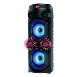 Parlante Portatil Radio Usb Bluetooth Potencia 4000w Karaoke Luces Led Inalambrico Bateria Y 220v + Microfono + Sonido
