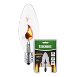 Lâmpada Vela Flicker Efeito Chama 2w Bocal E14 Taschibra Cor Da Luz Flamejante 220v