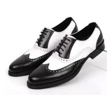 Zapatos Hombre Business Dress Brogue Colorblock Leather Shoe