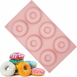 Molde De Silicona X6 Donas Donuts Goma Horno Roscas