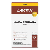 Suplemento Alimentar Maca Peruana Viron Guaraná E Açaí 60 Cápsulas 600mg Lavitan