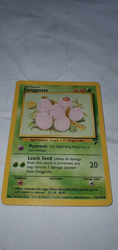 Tarjeta Pokémon Tcg Exeggcute 1995 Vintage 