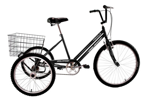 Bike Bicicleta Triciclo Adulto Aro 20 Food Bike Preto
