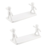 2 Estantes Flotantes Para Baño Estante Pared Para Colgar En