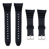 2 Correas Compatible Con Casio W96 W96h W-96 W-96h Negra