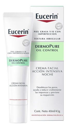 Eucerin Crema Facial Acción Intensiva Noche Dermopure 40ml