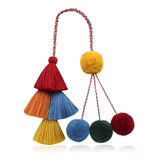 Bolso De Pulsera J, Llavero, Bolsa Con Borlas, Pulsera Decor