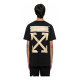 Playera Off White Tape Arrows Oversized Negro